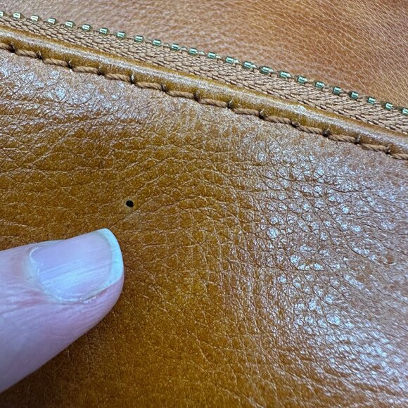 Italian Leather Purse Divina Firenze Carmel Brown Crossbody Shoulder Bag Italy - Picture 13 of 16